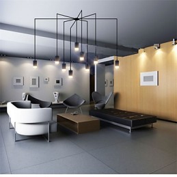 Northern Europe Contracted And Geometric Cord design Pendant Light