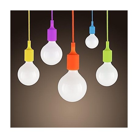 Mini Pendant 1 Light Modern Minimalist Silicone Candy Colors