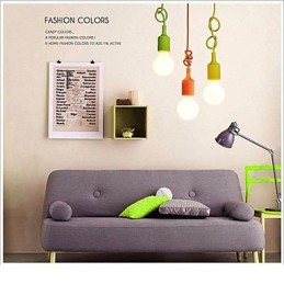 Mini Pendant 1 Light Modern Minimalist Silicone Candy Colors
