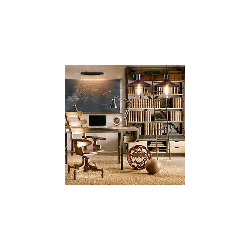 Vintage Retro Mini Style Painting Pendant Light