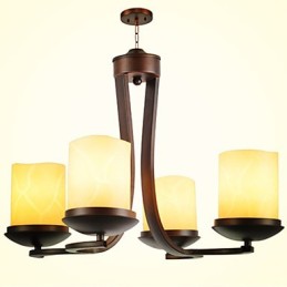 Traditional Classic Retro Mini Style Painting Metal Chandelier