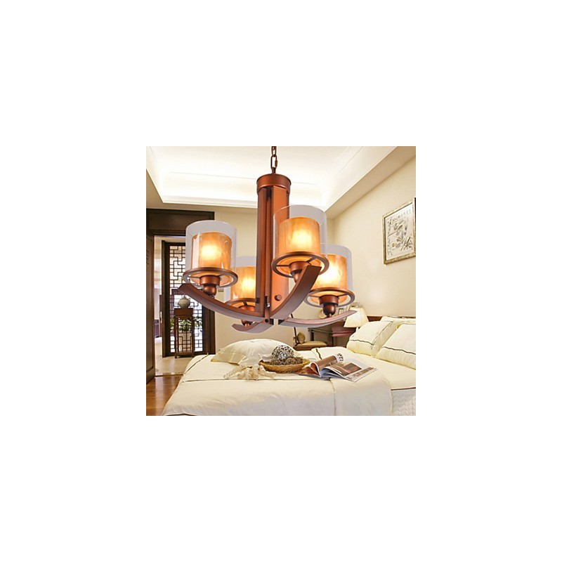 Traditional Classic Retro Mini Style Painting Metal Chandelier