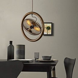 Retro Classic Metal Ceiling Fan Lights Simple Pendant Lamps Cafe Pendant Lamp