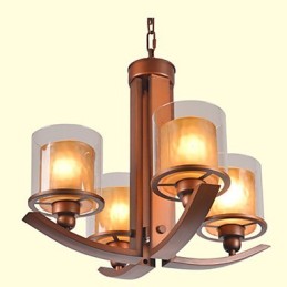 Traditional Classic Retro Mini Style Painting Metal Chandelier