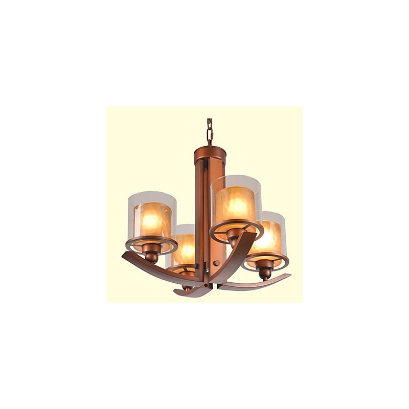 Traditional Classic Retro Mini Style Painting Metal Chandelier