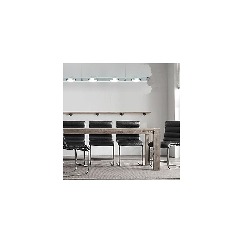 Restaurant Desk Lamp Rectangular Glass