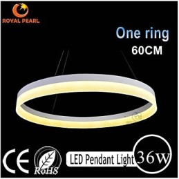 1 Ring 3 Rings Art Deco Chandelier 60cm Suspended Light 36W
