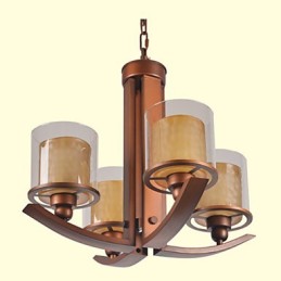 Traditional Classic Retro Mini Style Painting Metal Chandelier