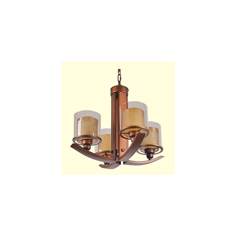 Traditional Classic Retro Mini Style Painting Metal Chandelier