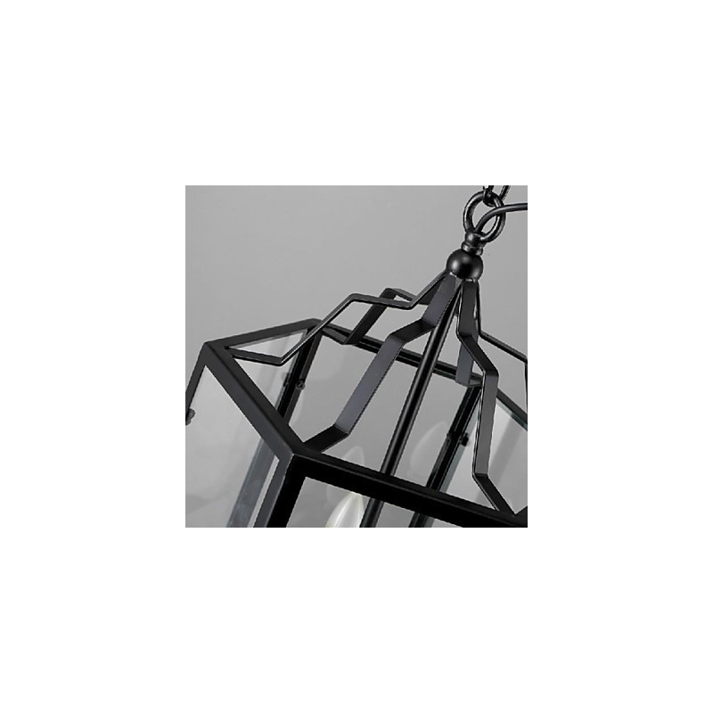 Traditional Classic Vintage Retro Lantern Country Mini Style Painting Metal Pendant Light Dining