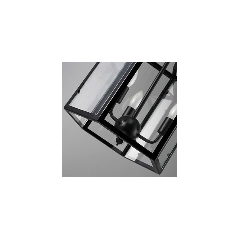 Traditional Classic Vintage Retro Lantern Country Mini Style Painting Metal Pendant Light Dining