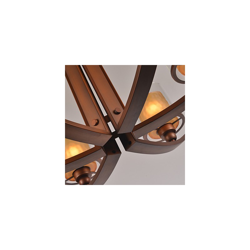 Traditional Classic Retro Mini Style Painting Metal Chandelier