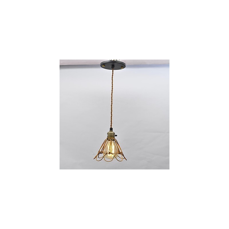 American country Vintage single head lotus Iron Chandelier