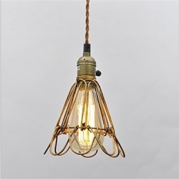 American country Vintage single head lotus Iron Chandelier