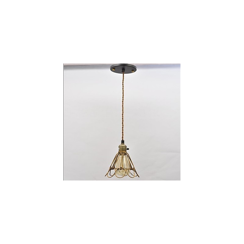 American country Vintage single head lotus Iron Chandelier