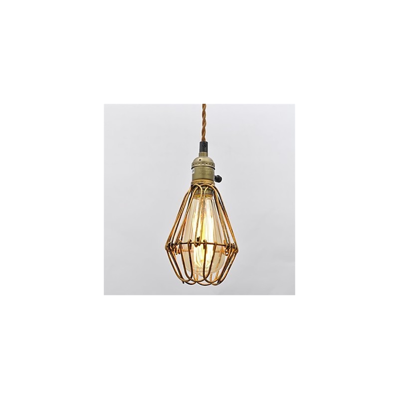 American country Vintage single head lotus Iron Chandelier