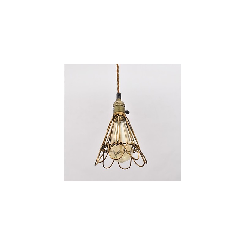 American country Vintage single head lotus Iron Chandelier