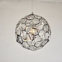 Silver Silver Brick Mesh Chandelier