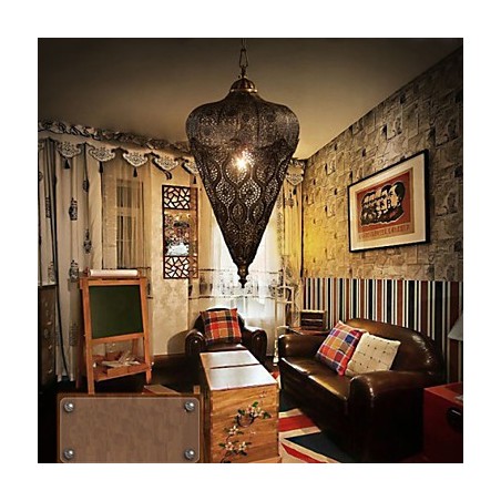 Southeast Asian American Retro Hand Hollow Iron Chandelier