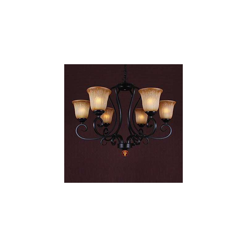 Traditional Classic Candle Style Painting Chandelier