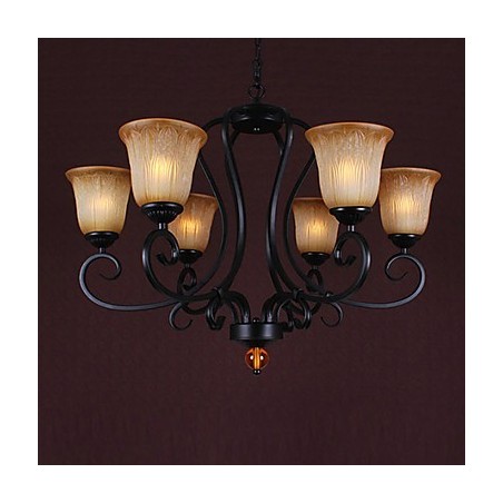 Traditional Classic Candle Style Painting Chandelier