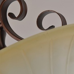 Rustic Lodge Vintage Mini Style Painting Metal Pendant Light