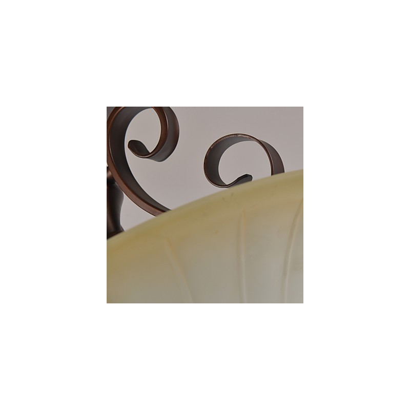 Rustic Lodge Vintage Mini Style Painting Metal Pendant Light