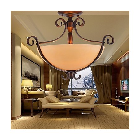 Rustic Lodge Vintage Mini Style Painting Metal Pendant Light