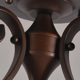 Rustic Lodge Vintage Mini Style Painting Metal Pendant Light