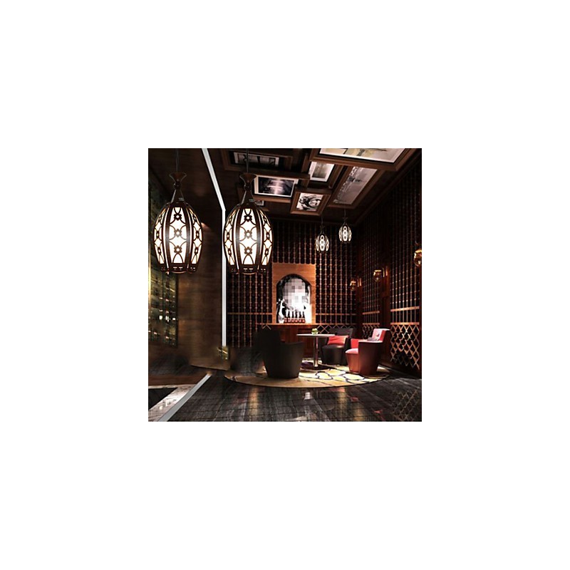 Contemporary And Contracted Creative Wood Dining Pendent Lamp Lamp Light