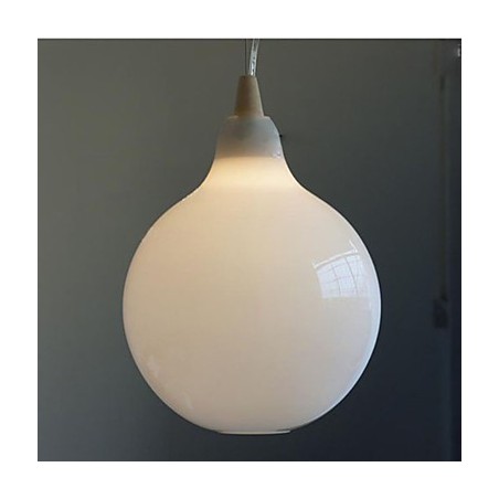Milk white glass bottle Pendant Lamp Natural Curve