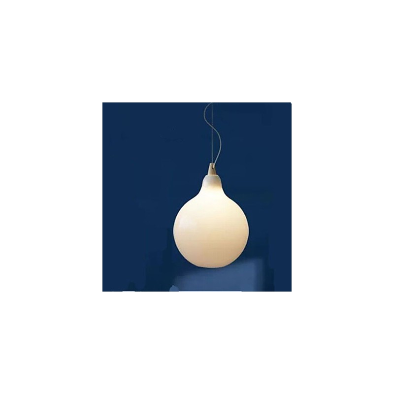 Milk white glass bottle Pendant Lamp Natural Curve