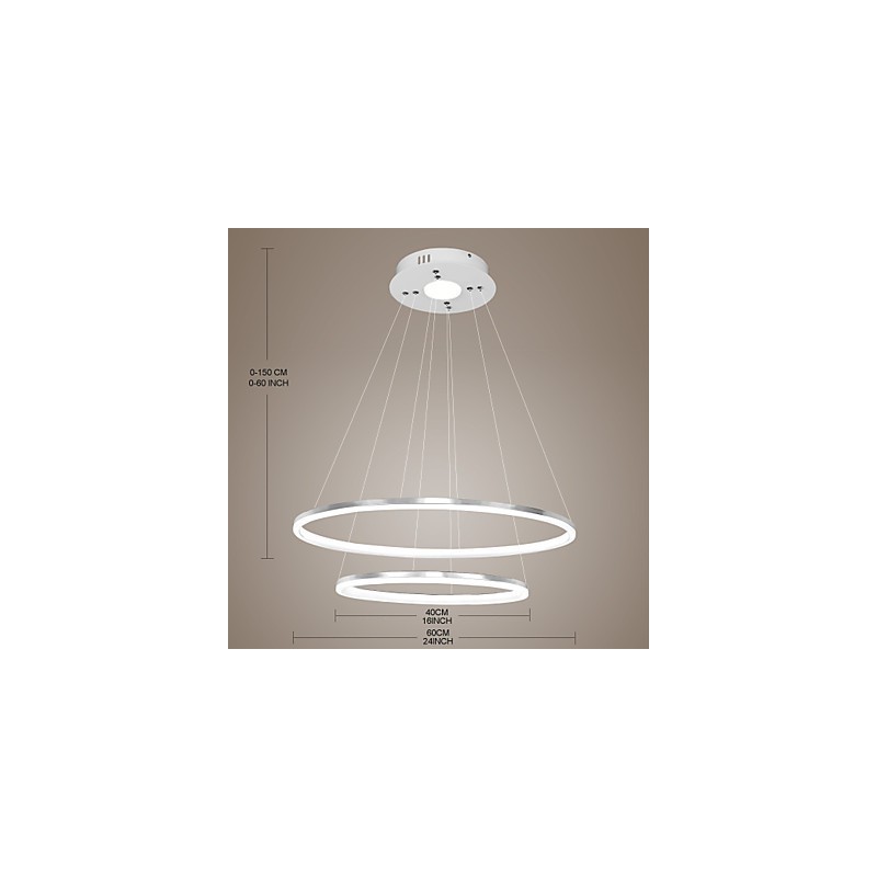 Modern Design Pendant Light 4High Quality Acrylic Double Ring Fit