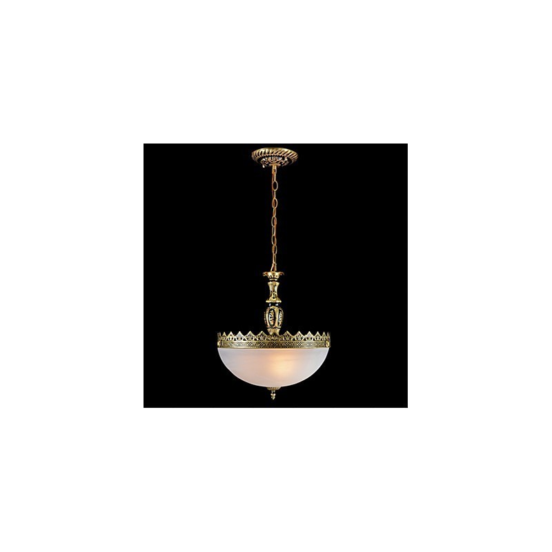 Traditional Classic Vintage Retro Bronze Metal Pendant Light