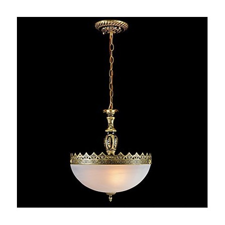 Traditional Classic Vintage Retro Bronze Metal Pendant Light