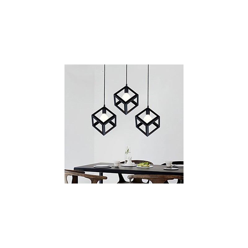 Retro Mini Style Painting Metal Pendant Light