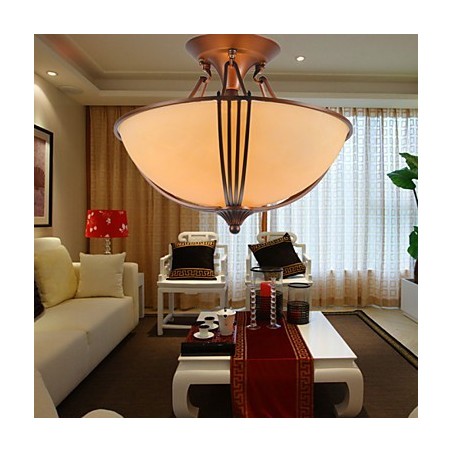 Rustic Lodge Vintage Mini Style Painting Metal Pendant Light