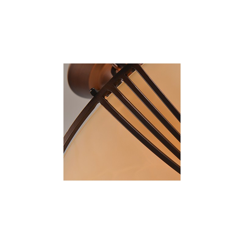 Rustic Lodge Vintage Mini Style Painting Metal Pendant Light