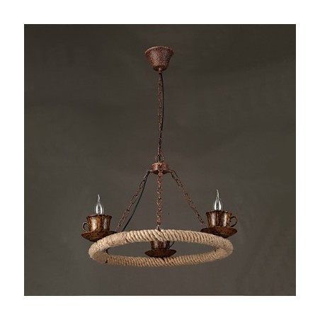 Vintage Country Painting Metal Pendant Light Garage