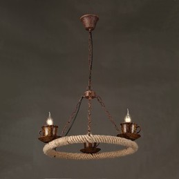 Vintage Country Painting Metal Pendant Light Garage