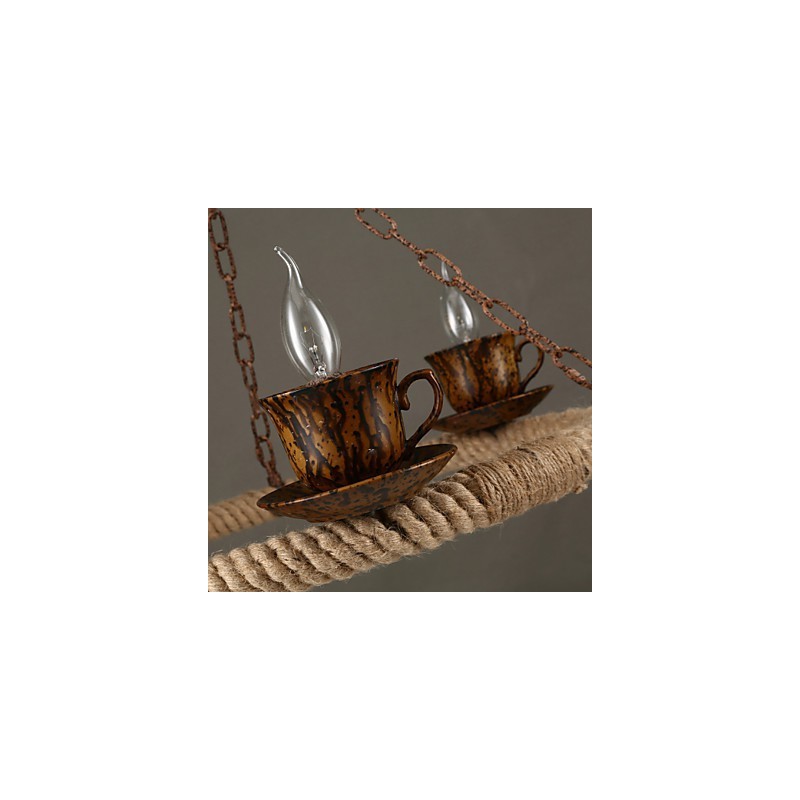 Vintage Country Painting Metal Pendant Light Garage