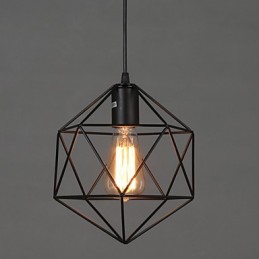 Geometrical Line Diamond Wrought Iron Chandelier Pendant Light Modern Contemporary