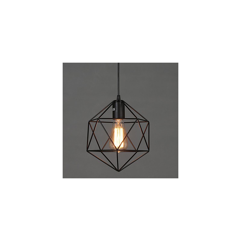 Geometrical Line Diamond Wrought Iron Chandelier Pendant Light Modern Contemporary