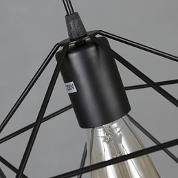 Geometrical Line Diamond Wrought Iron Chandelier Pendant Light Modern Contemporary
