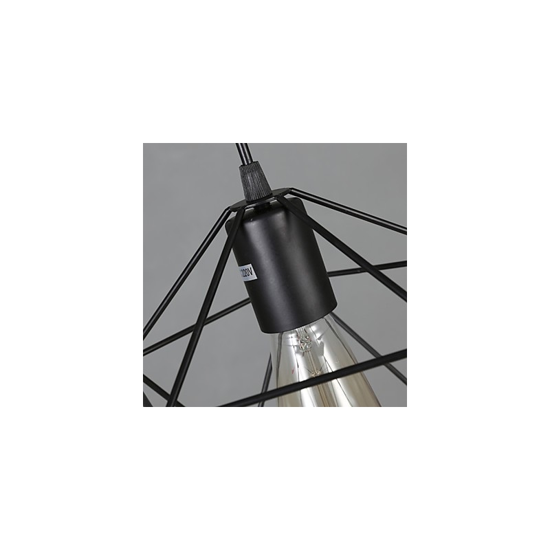 Geometrical Line Diamond Wrought Iron Chandelier Pendant Light Modern Contemporary