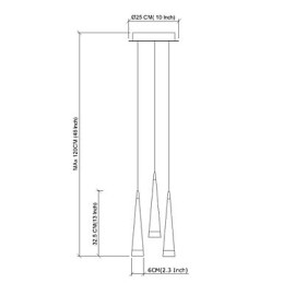 Modern Contemporary Chrome Metal Pendant Light