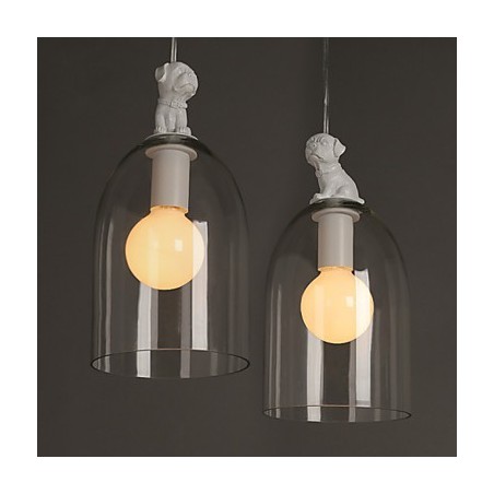 The Cartoon Dog Droplight Taipei Rural Glass Individuality Creative Small Droplight Lamp