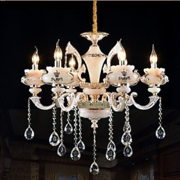 Simple European luxury Type Gold Jade Zinc Alloy lamp