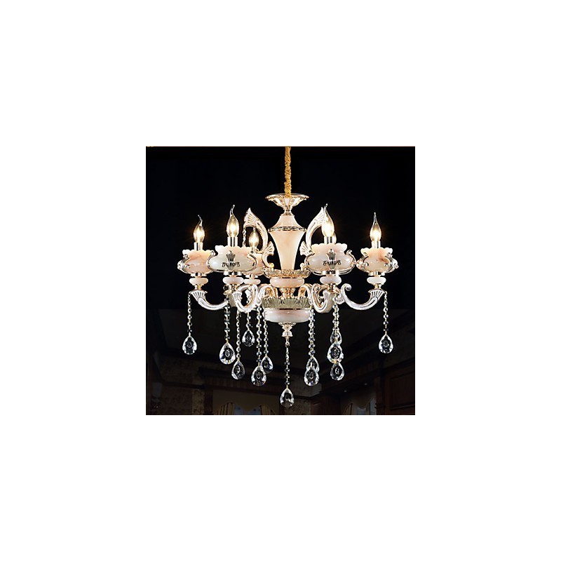 Simple European luxury Type Gold Jade Zinc Alloy lamp