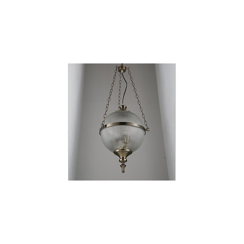 Iron Bronze Chandelier Lamp Glass